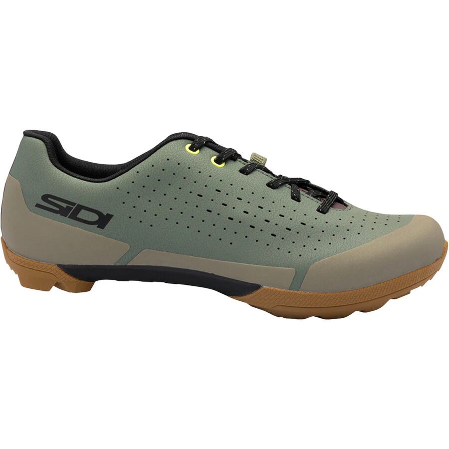 Sidi Asper Laces Gravel Shoe - Men's Military Yellow
