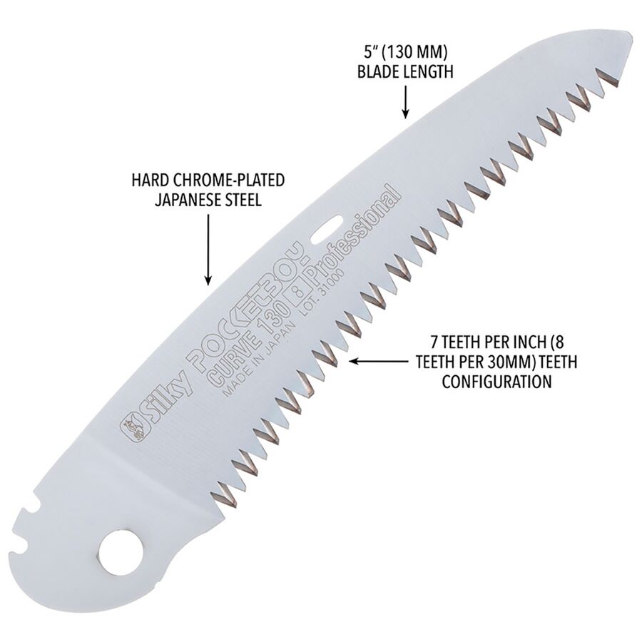 Silky PocketBoy Curve Professional Saw: 130mm Large Teeth One Color