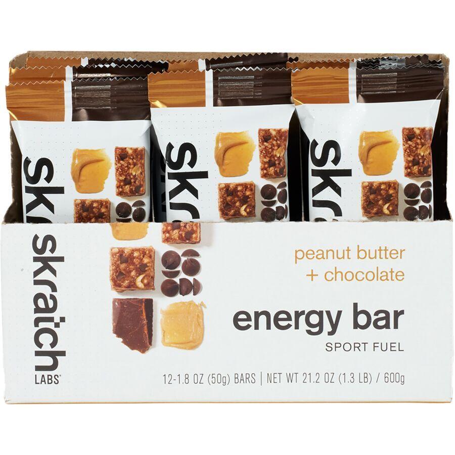 Skratch Labs Energy Bar Sport Fuel -12-Pack Peanut Butter + Chocolate