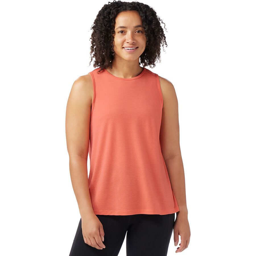 Smartwool Active Mesh High Neck Tank Top - Women's Coral Reef