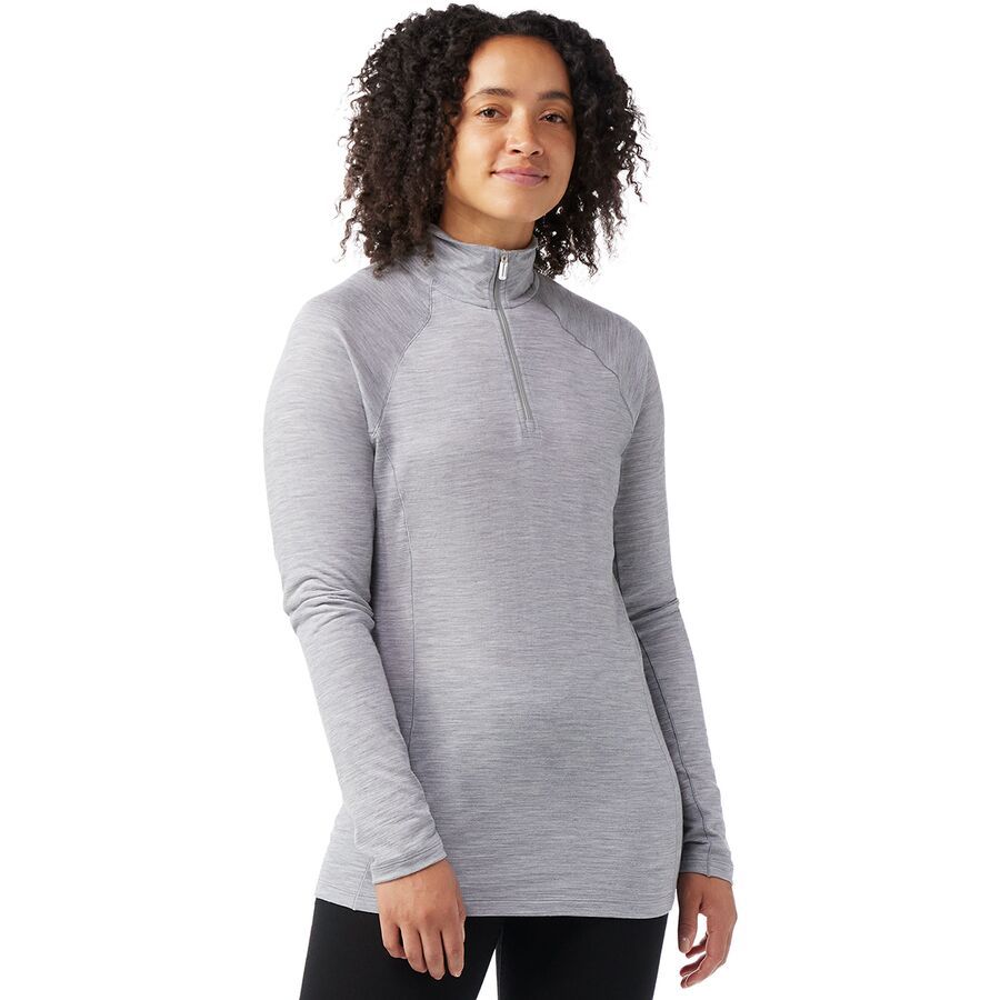 Smartwool Classic All-Season Merino 1/4-Zip Baselayer - Women's Light Gray Heather