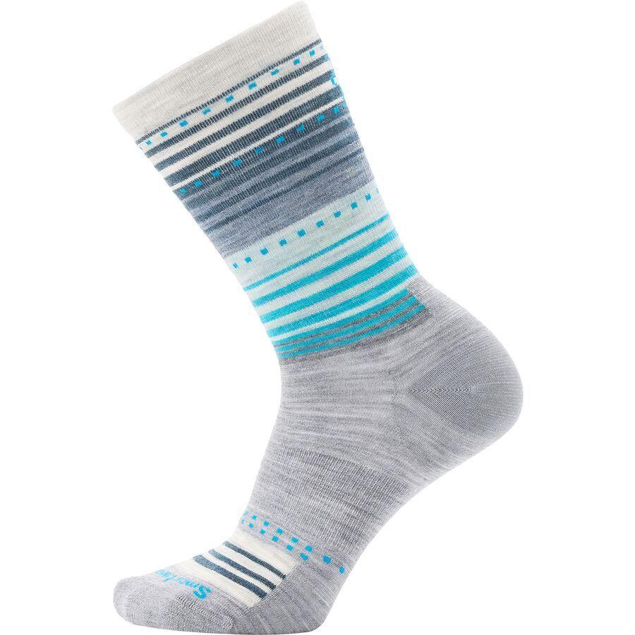 Smartwool Everyday Stitch Stripe Crew Light Gray