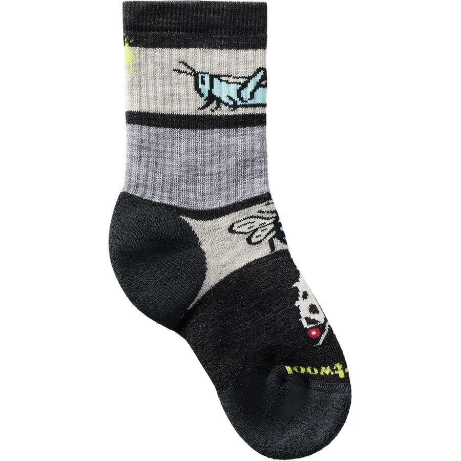 Smartwool Hike Full Cushion Garden Bugs Pattern Crew Sock - Kids' Charcoal