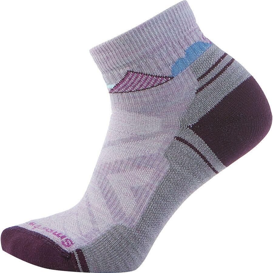 Smartwool Hike Light Cushion Clear Canyon Pattern Ankle Sock - Women's Purple Eclipse