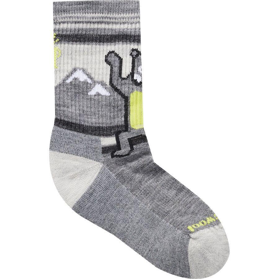 Smartwool Hike Light Cushion Hiking Bear Crew Sock - Kids' Medium Gray