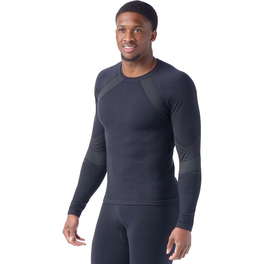 Smartwool Intraknit Active Base Layer Crew - Men's Black/Black