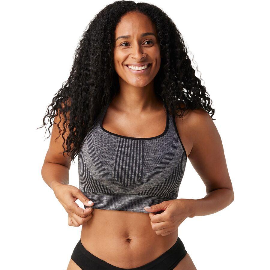 Smartwool Intraknit Strappy Bra - Women's Black Heather