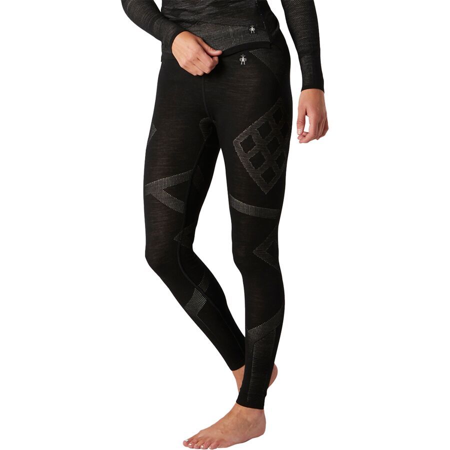 Smartwool Intraknit Thermal Merino Base Layer Bottom - Women's Black/White