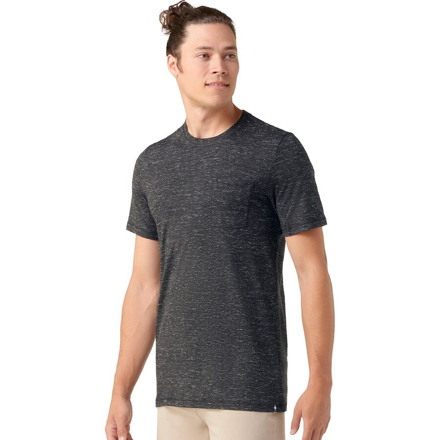 Smartwool Merino Hemp Blend Pocket T-Shirt - Men's Black Heather
