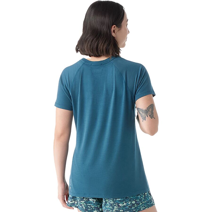 Smartwool Merino Sport Ultralite Short-Sleeve Shirt - Women's Pool Blue