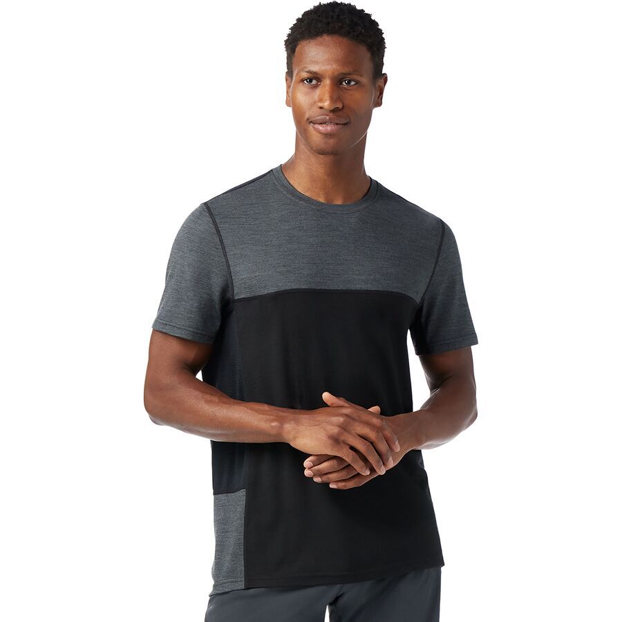 Smartwool Mountain Bike Short-Sleeve Jersey - Men's Black/Charcoal Heather