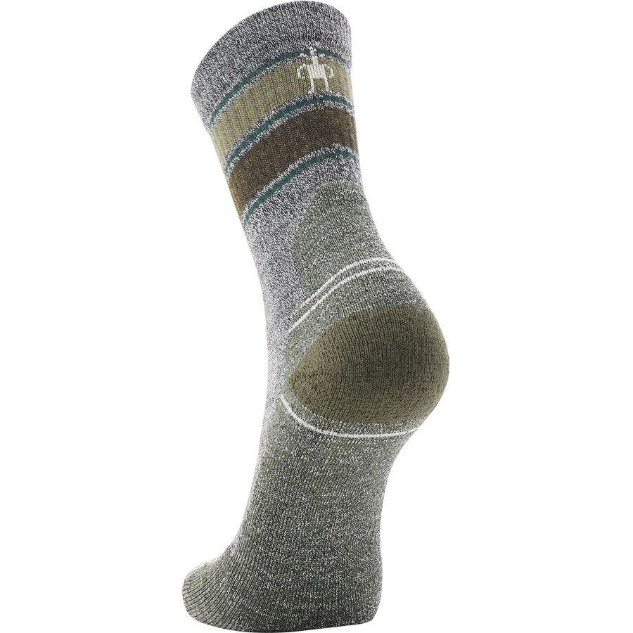 Smartwool Performance Hike Light Cushion Striped Mid Crew Sock Ash/Charcoal