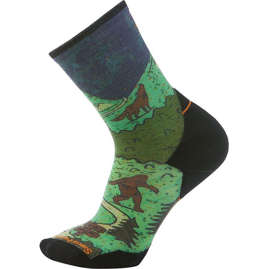 Smartwool Trail Run Targeted Cushion Neature Print Crew Sock - Men's Twilight Blue
