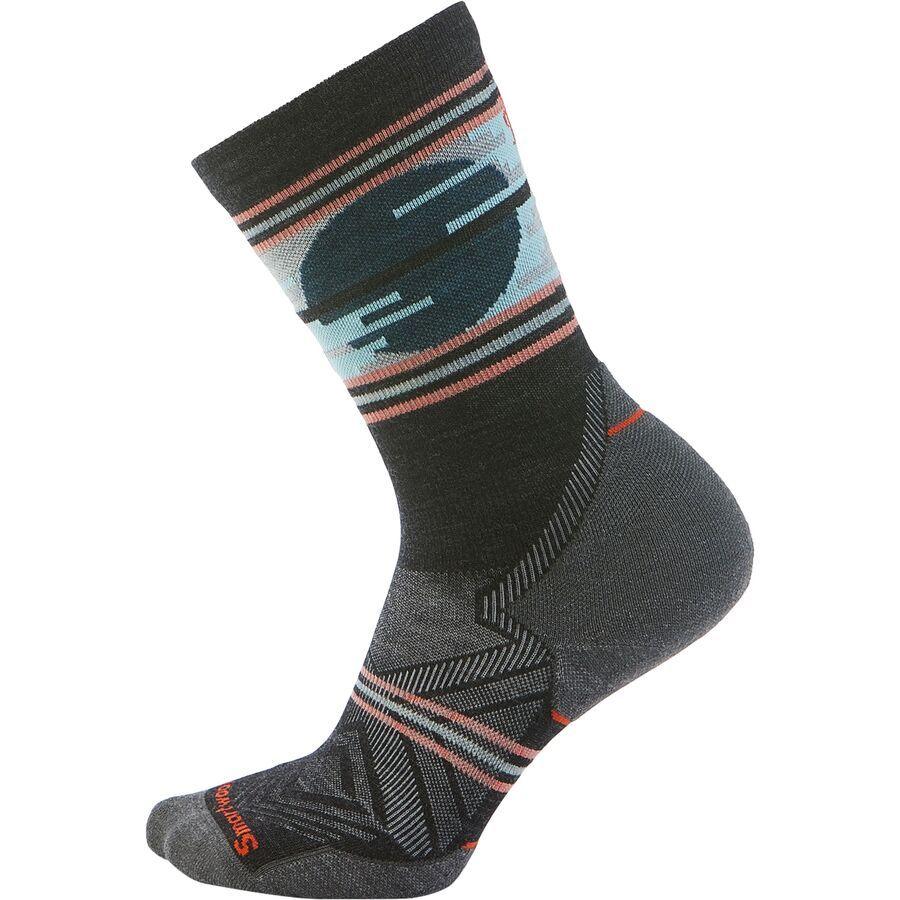 Smartwool Trail Run Targeted Cushion Sunset Trail Crew Sock - Women's Charcoal