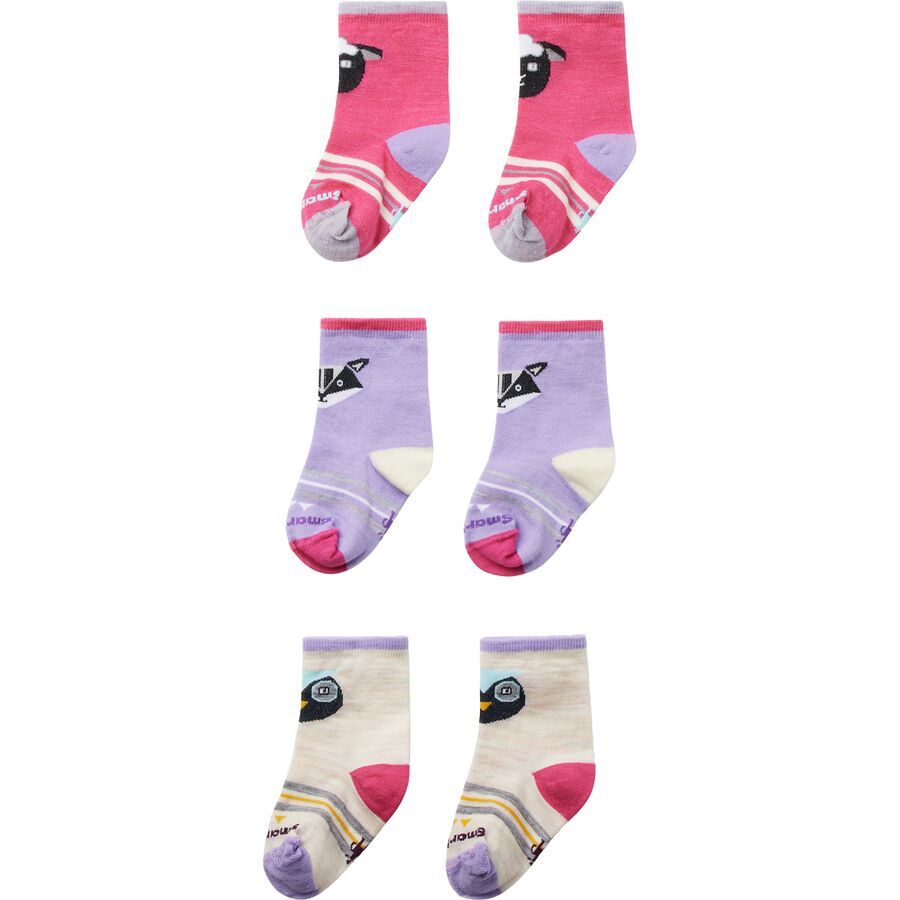 Smartwool Trio Sock - Toddlers' Power Pink