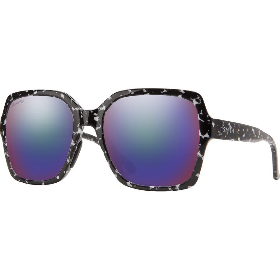 Smith Flare ChromaPop Polarized Sunglasses - Women's Black Marble/ChromaPop Polarized Violet Mirror