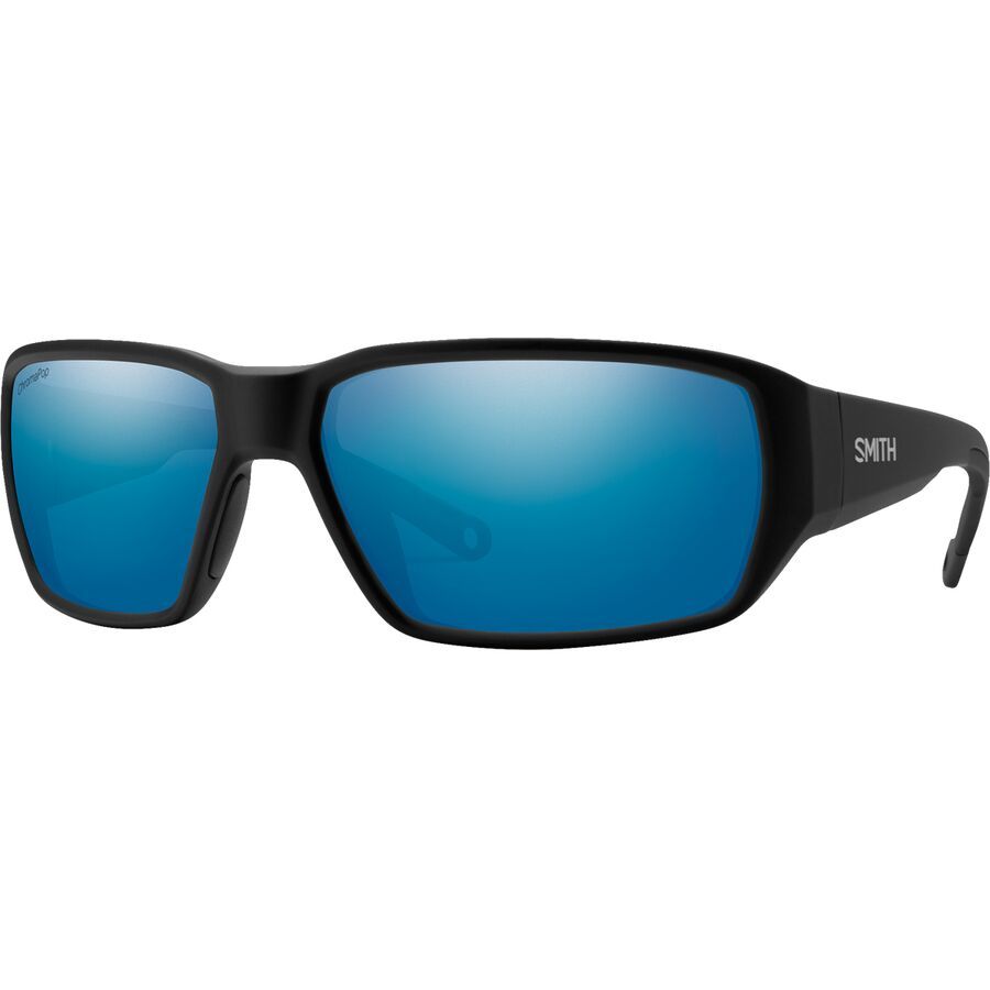 Smith Hookset ChromaPop Sunglasses Matte Black/ChromaPop Glass Polarized Blue Mirror
