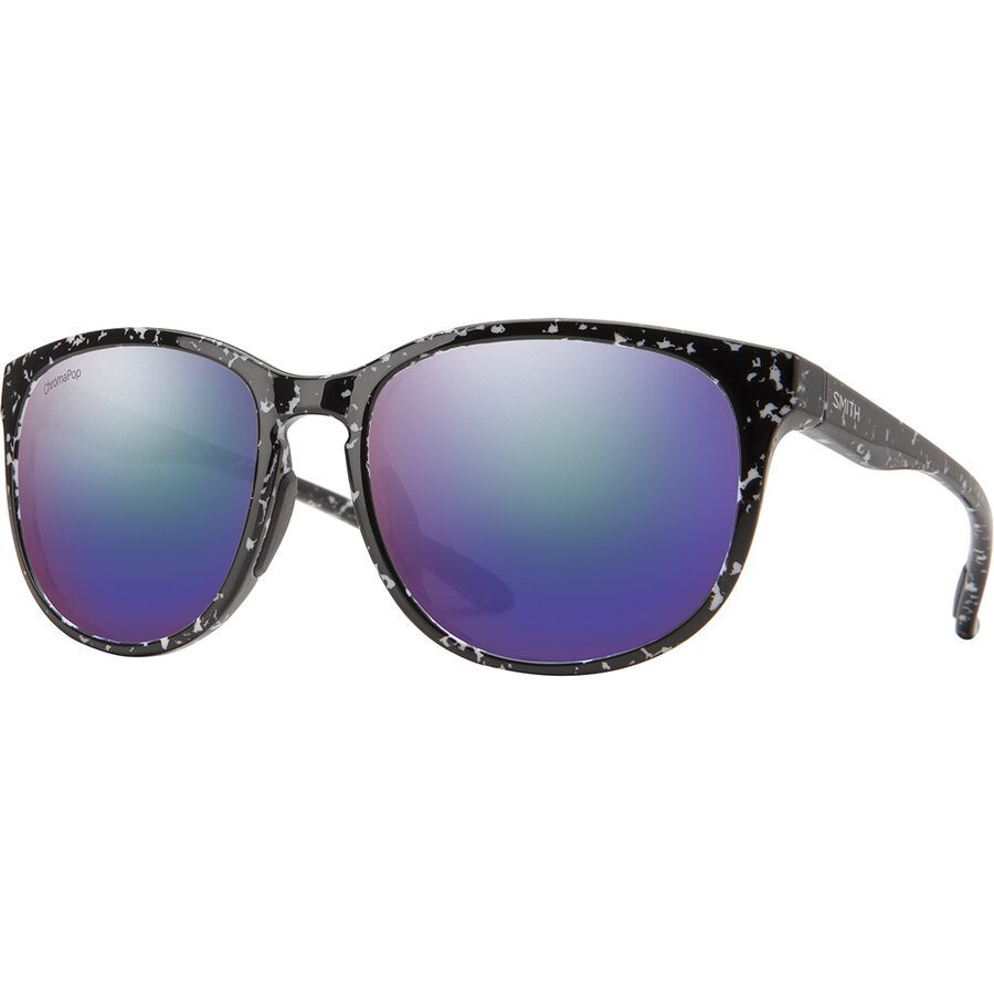 Smith Lake Shasta ChromaPop Polarized Sunglasses Black Marble/ChromaPop Polarized Violet Mirror