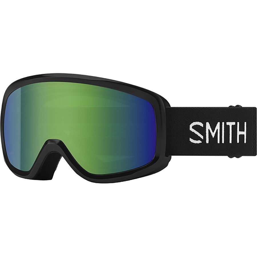 Smith Snowday Goggles - Kids' Black/Green Sol-X Mirror