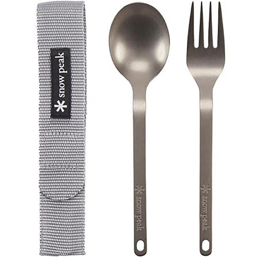 Snow Peak Titanium Fork and Spoon Set Assorted