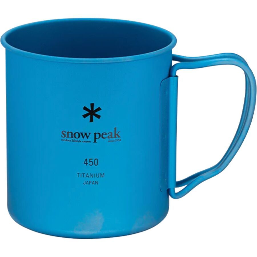 Snow Peak Titanium Single Wall Cup 450 Blue
