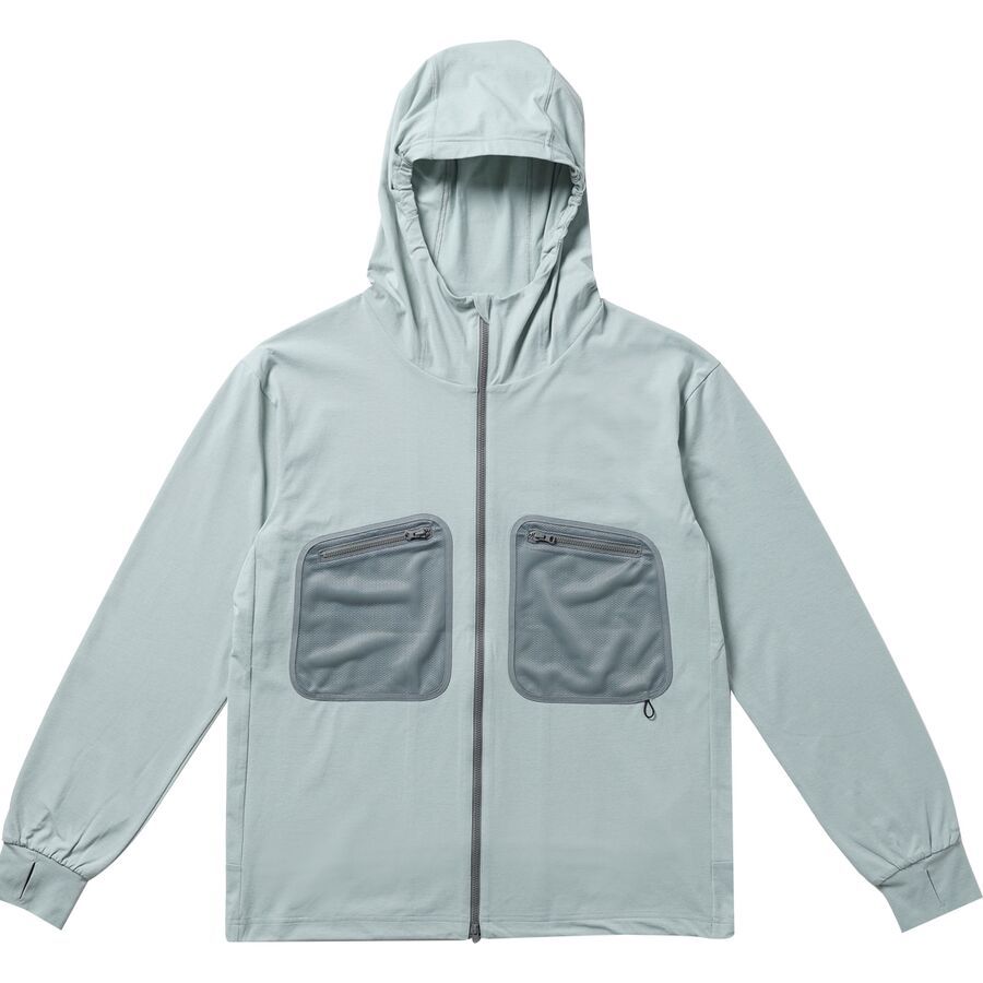 Snow Peak Water Active Zip Up Hoodie Light Grey