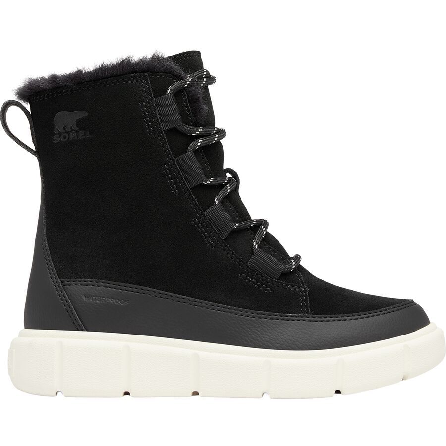SOREL Explorer III Lace WP Boot - Kids' Black/Sea Salt