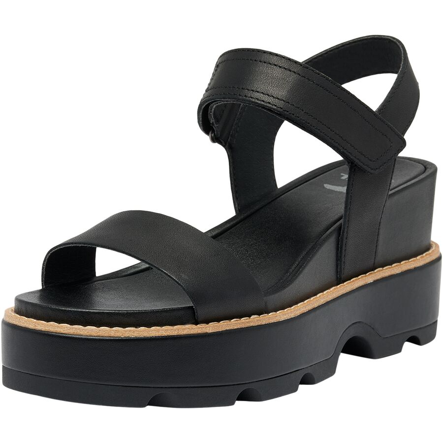 SOREL Joanie IV Y Strap Wedge - Women's Black/Sea Salt