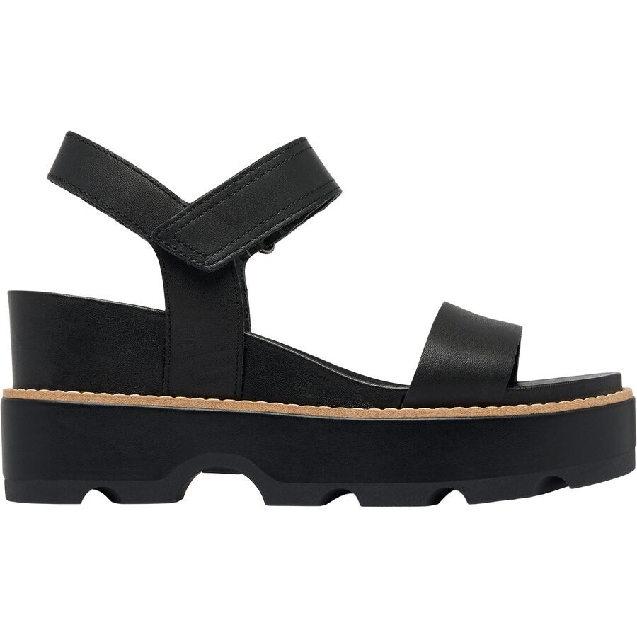 SOREL Joanie IV Y Strap Wedge - Women's Black/Sea Salt