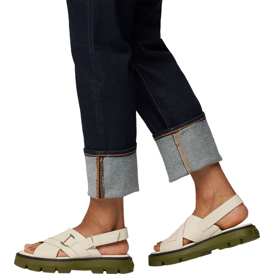 SOREL Rein CB Crisscross Sandal - Women's Chalk/Utility Green