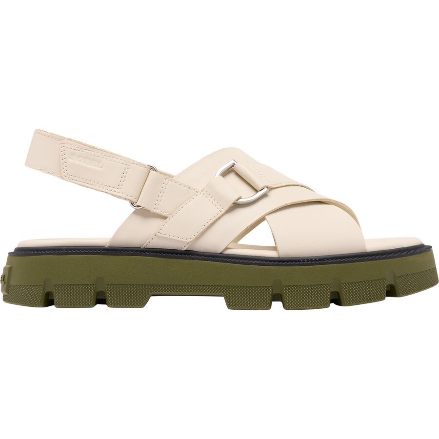 SOREL Rein CB Crisscross Sandal - Women's Chalk/Utility Green
