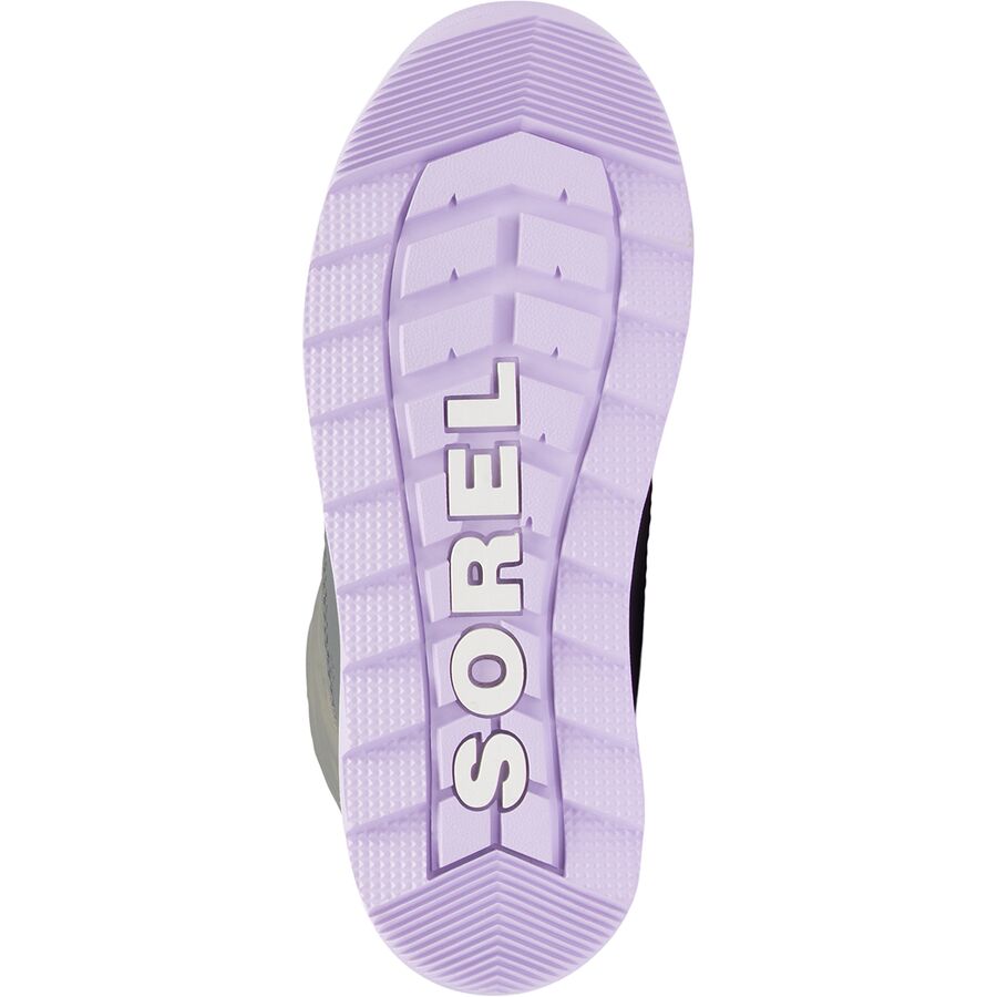 SOREL Whitney II Plus Lace WP Boot - Girls' Quarry/Lavender Cloud
