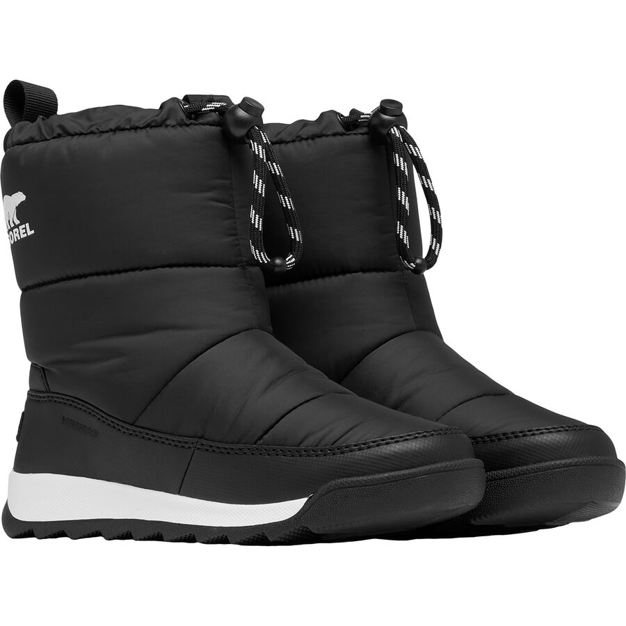 SOREL Whitney II Plus Puffy WP Boot - Kids' Black/Sea Salt
