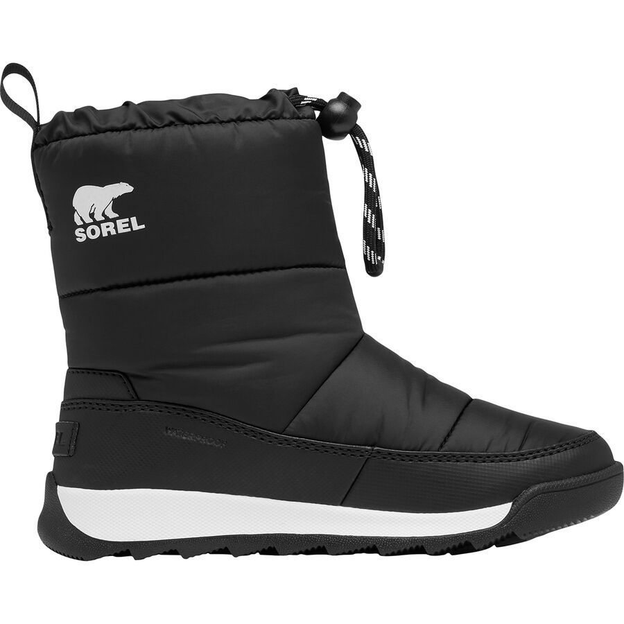 SOREL Whitney II Plus Puffy WP Boot - Kids' Black/Sea Salt