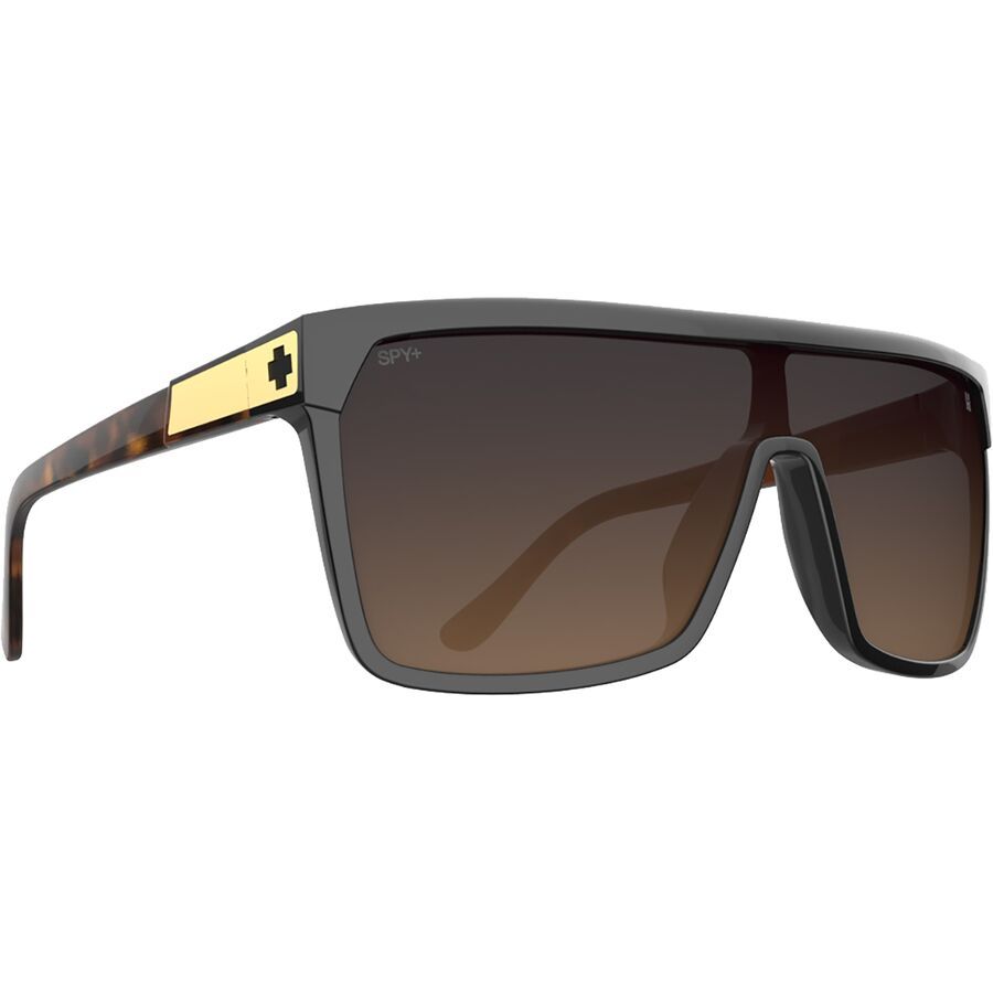 Spy Flynn Sunglasses Black/Honey Tort Happy Dark Brown Fade