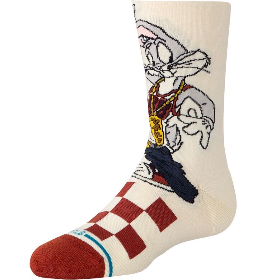 Stance Bugs Crew Sock - Kids' Vintage White