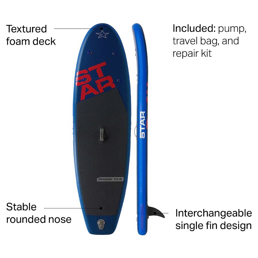 Star Phase 10ft 8in Inflatable Stand-Up Paddleboard Blue