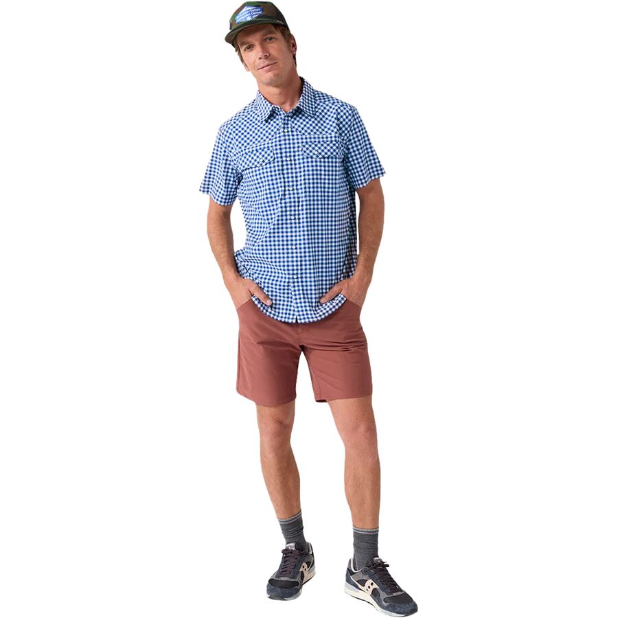 STIO Eddy Short-Sleeve Shirt - Men's Cobalt Night Gingham