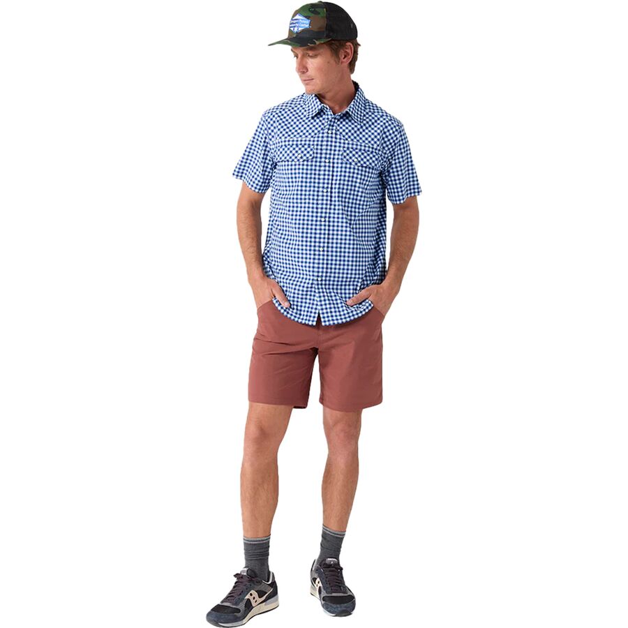 STIO Eddy Short-Sleeve Shirt - Men's Cobalt Night Gingham