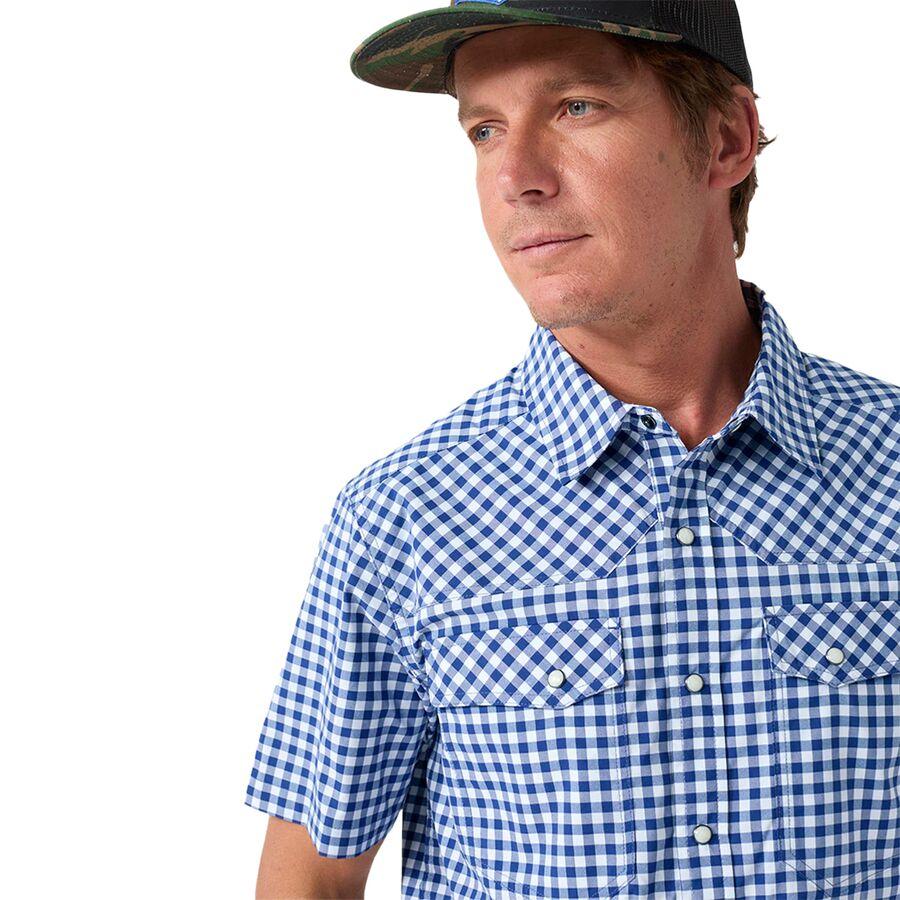 STIO Eddy Short-Sleeve Shirt - Men's Cobalt Night Gingham