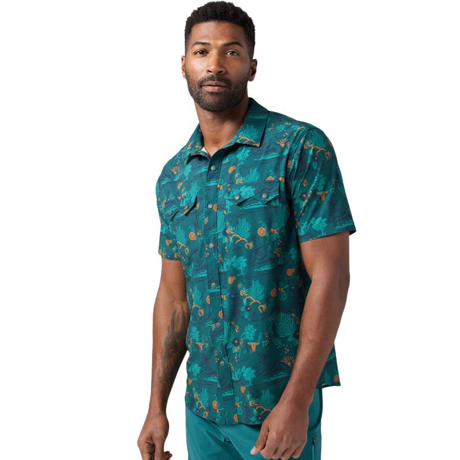 STIO Shifter Short-Sleeve Shirt - Men's Boundless Biking Cowboy