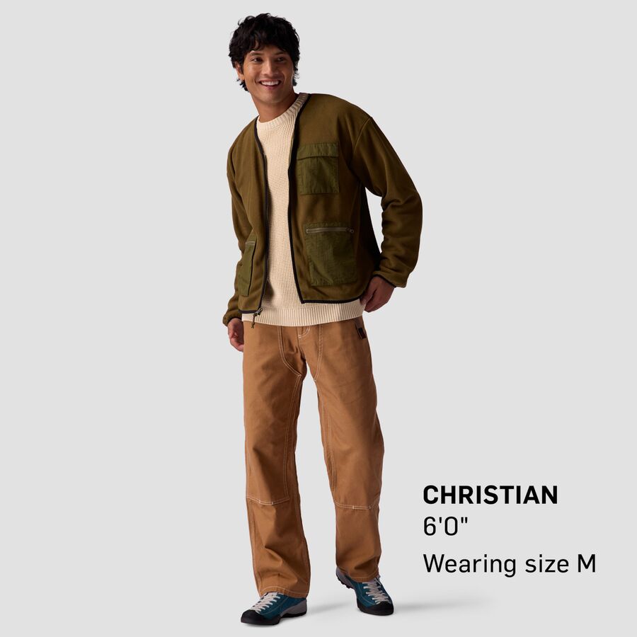 Stoic Banjo Fleece Cardigan - Men's Dark Olive