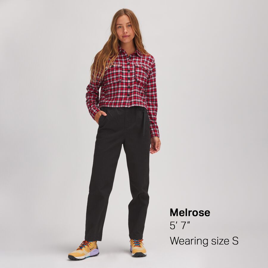Stoic Daily Crop Flannel - Women's Checker Plaid