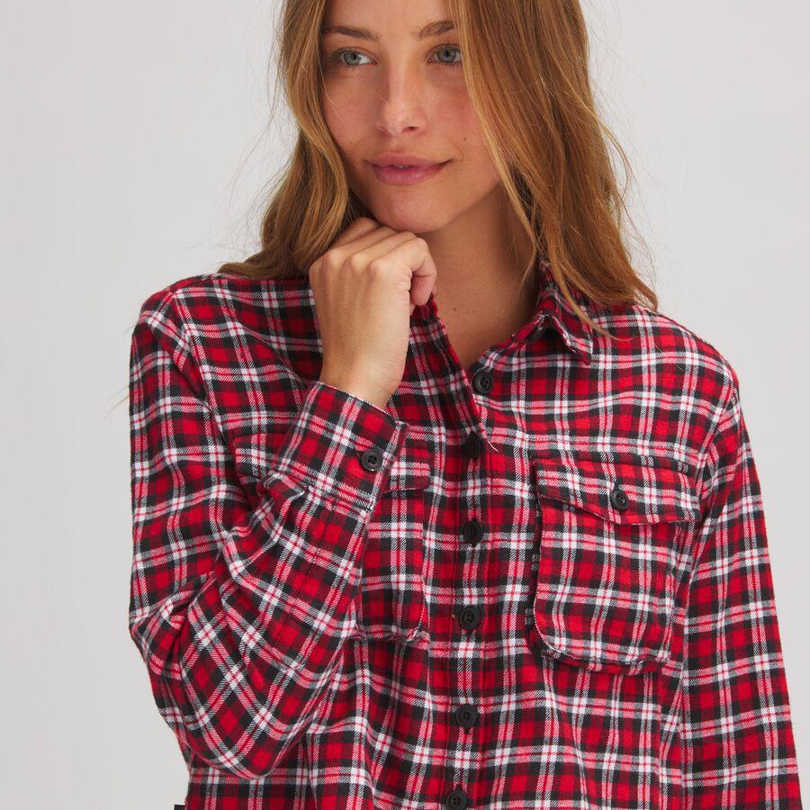 Stoic Daily Crop Flannel - Women's Checker Plaid