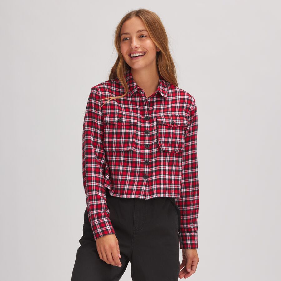 Stoic Daily Crop Flannel - Women's Checker Plaid
