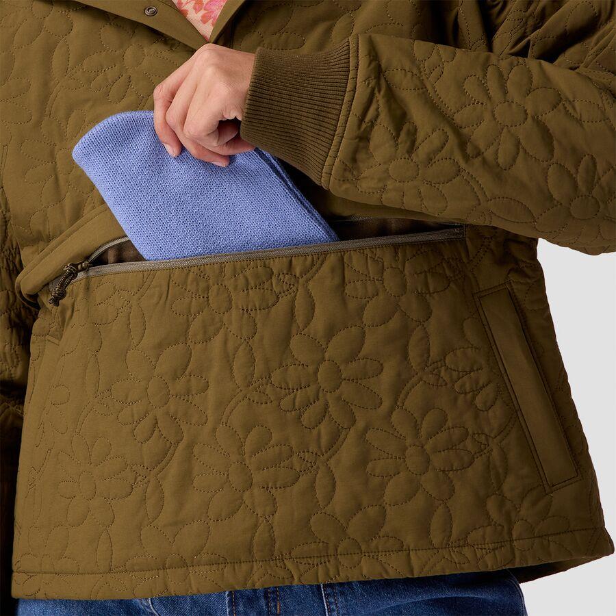 Stoic Daisy Quilted Pullover - Women's Dark Olive