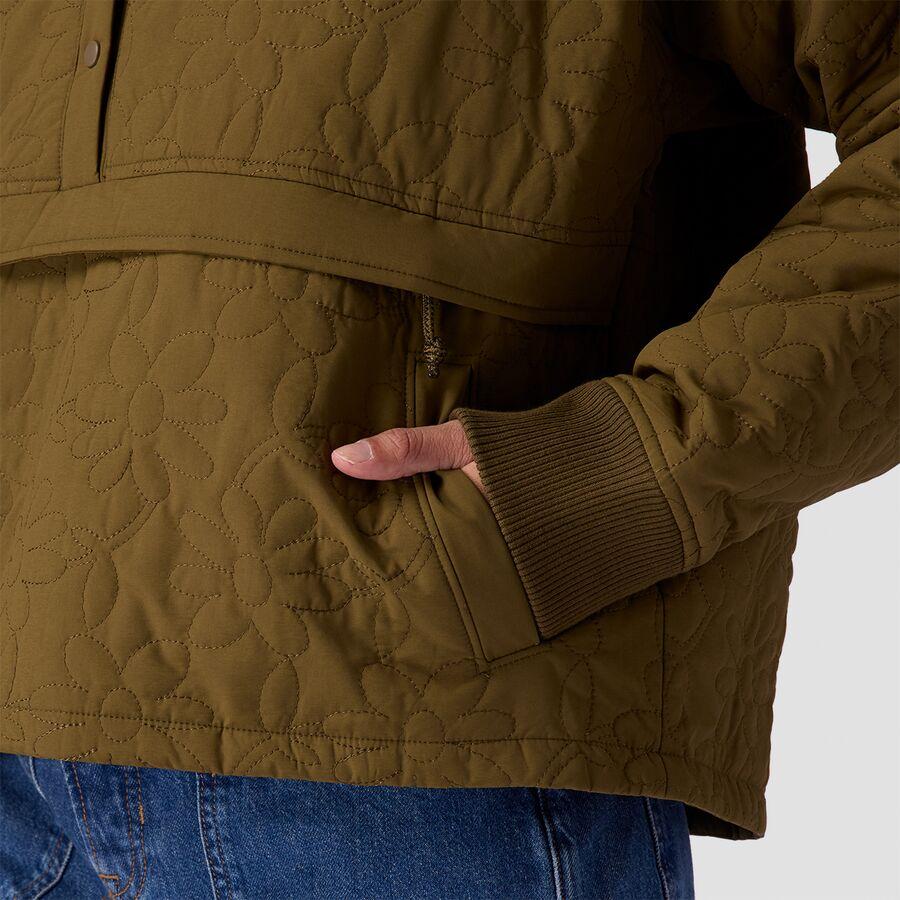 Stoic Daisy Quilted Pullover - Women's Dark Olive