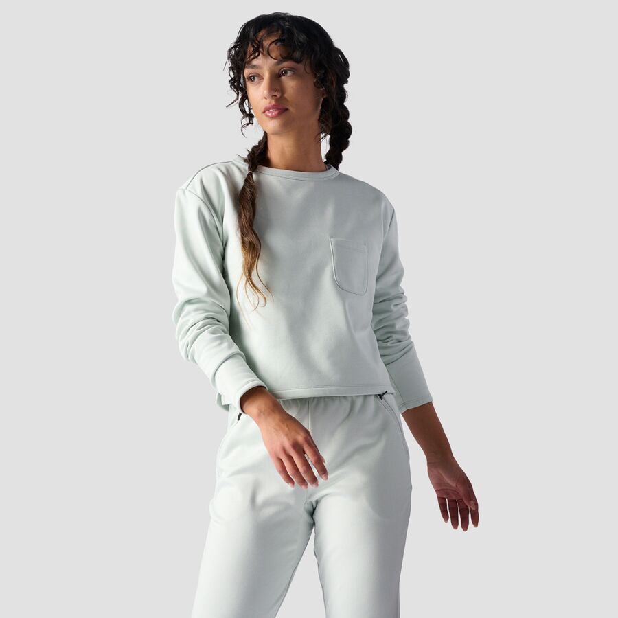 Stoic Double Knit Mock Sweater - Women's Smoke