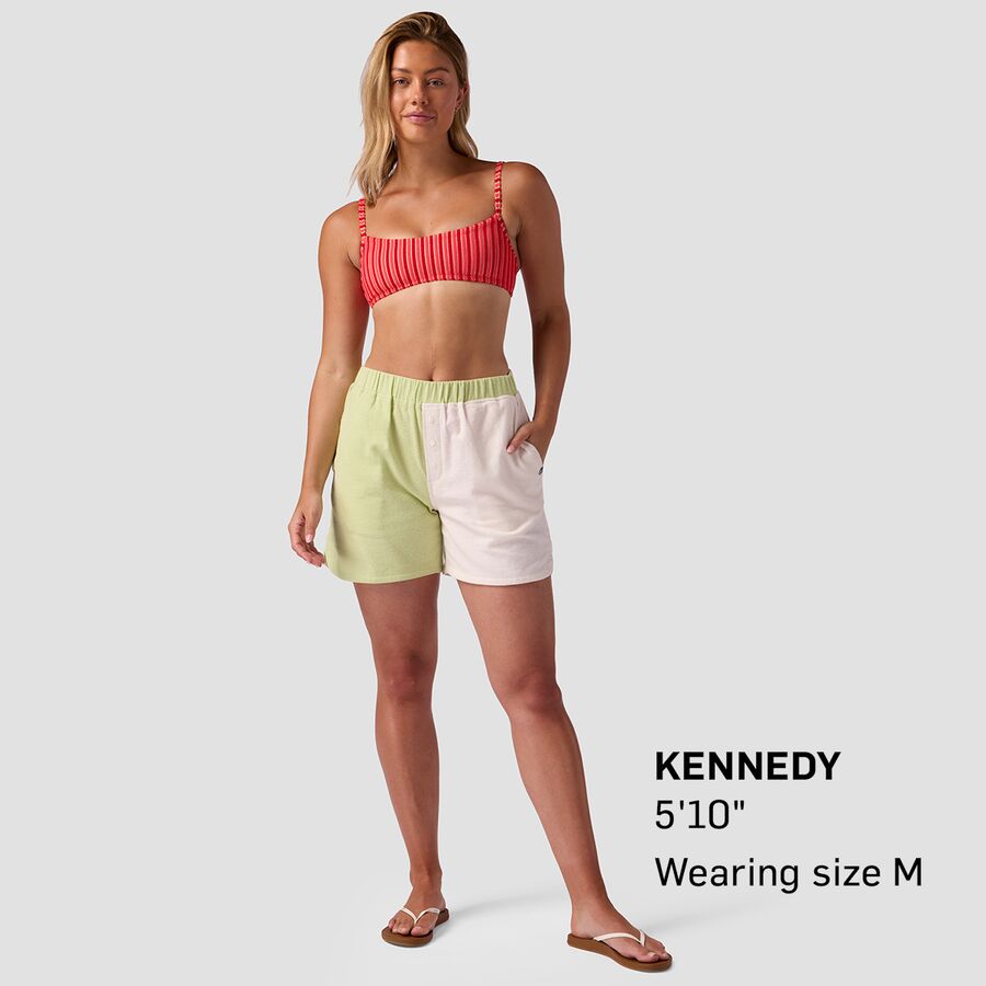 Stoic Finnley Flannel Short - Women's Margarita/Egret