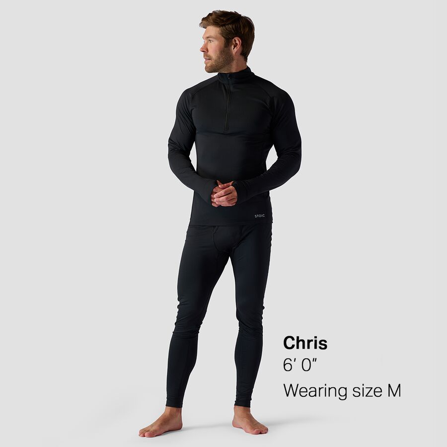 Stoic Lightweight Poly 1/4-Zip Baselayer Top - Men's Stretch Limo